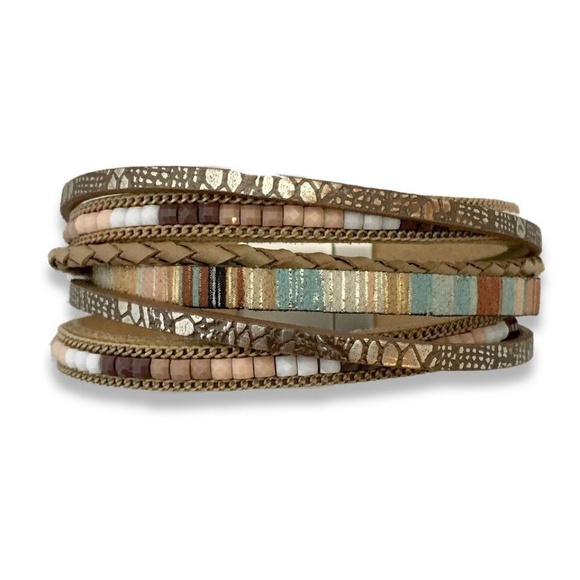 Meghan Browne Jewelry - NWT Meghan Browne Goldie Leather Bracelet